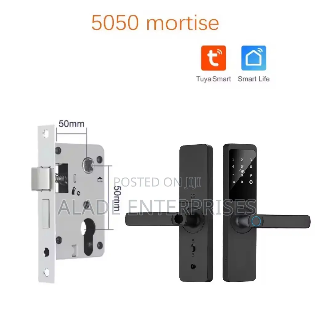 Smart Key Door Handle Digital Fingerprint Door Lock For Bedroom Home