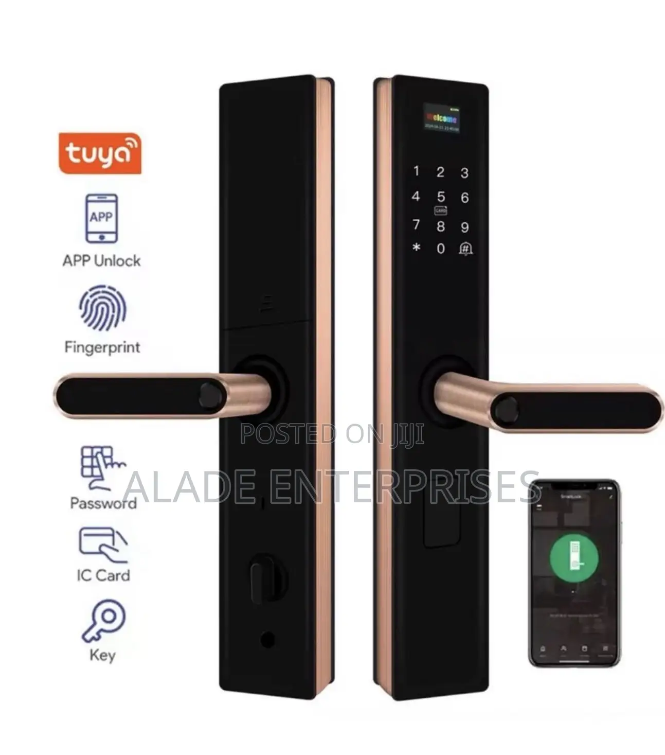 Hotel Smart Key For Front Door Wifi Tuya Smart Lock Door Fingerprint