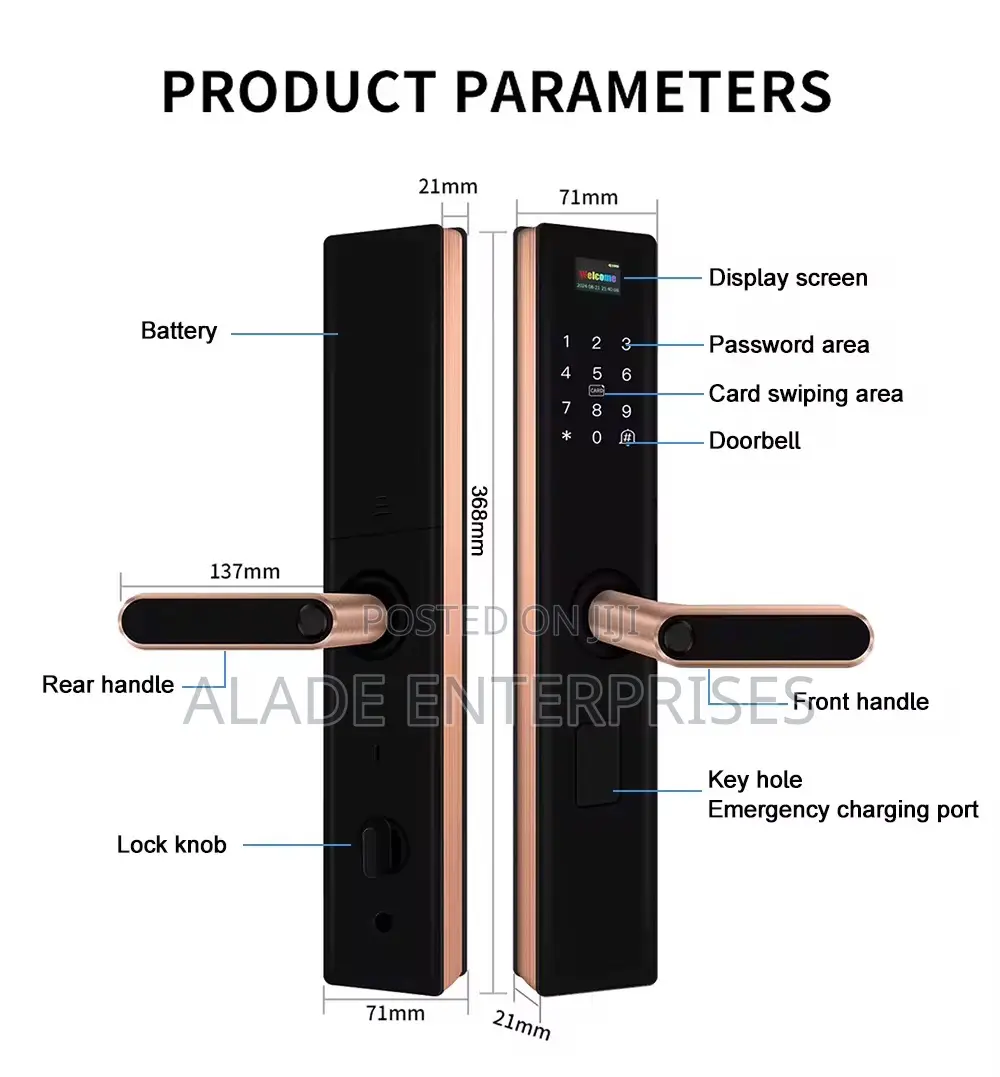 Hotel Smart Key For Front Door Wifi Tuya Smart Lock Door Fingerprint