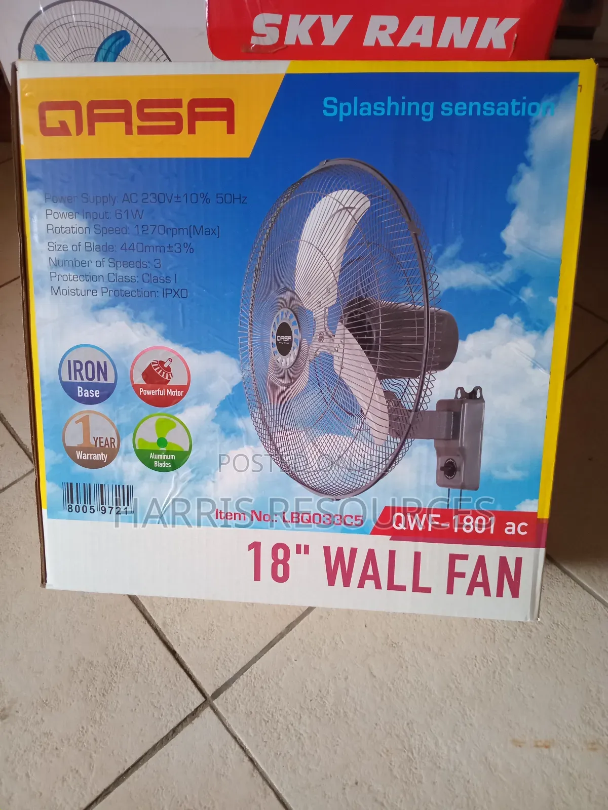 Solar-Friendly Cooling: Qasa Wall Fan QWF-1801 Energy Efficient Fan