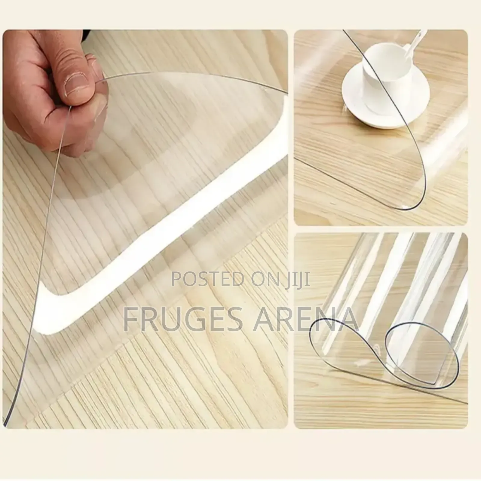 Crystal Clear 2mm PVC Table Mat – Waterproof Office Desk Cover