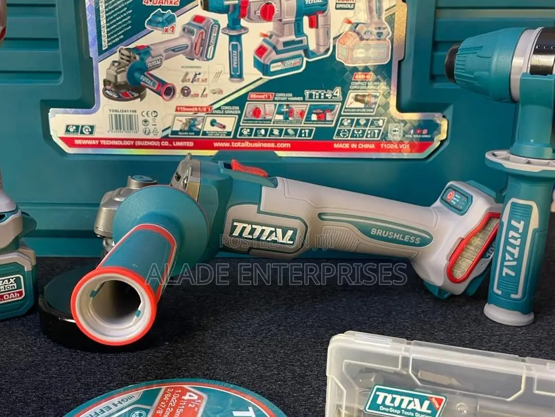 Total 3in1 Combo Kit Rotary Hammer 26mm,Angle Grinder,66nm Impact Dril