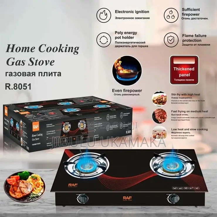 Raf Glass Gas Cooker 2burner