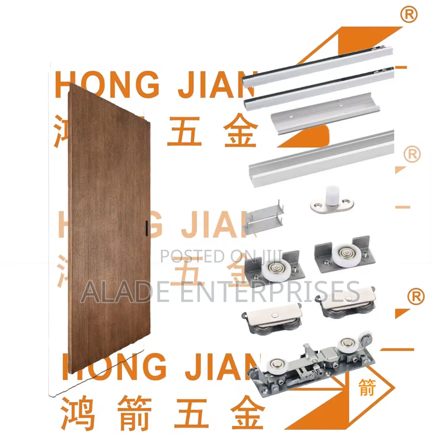 1.5m Modern Design Soft Closing Zinc Alloy Ghost Door Sliding Hardware