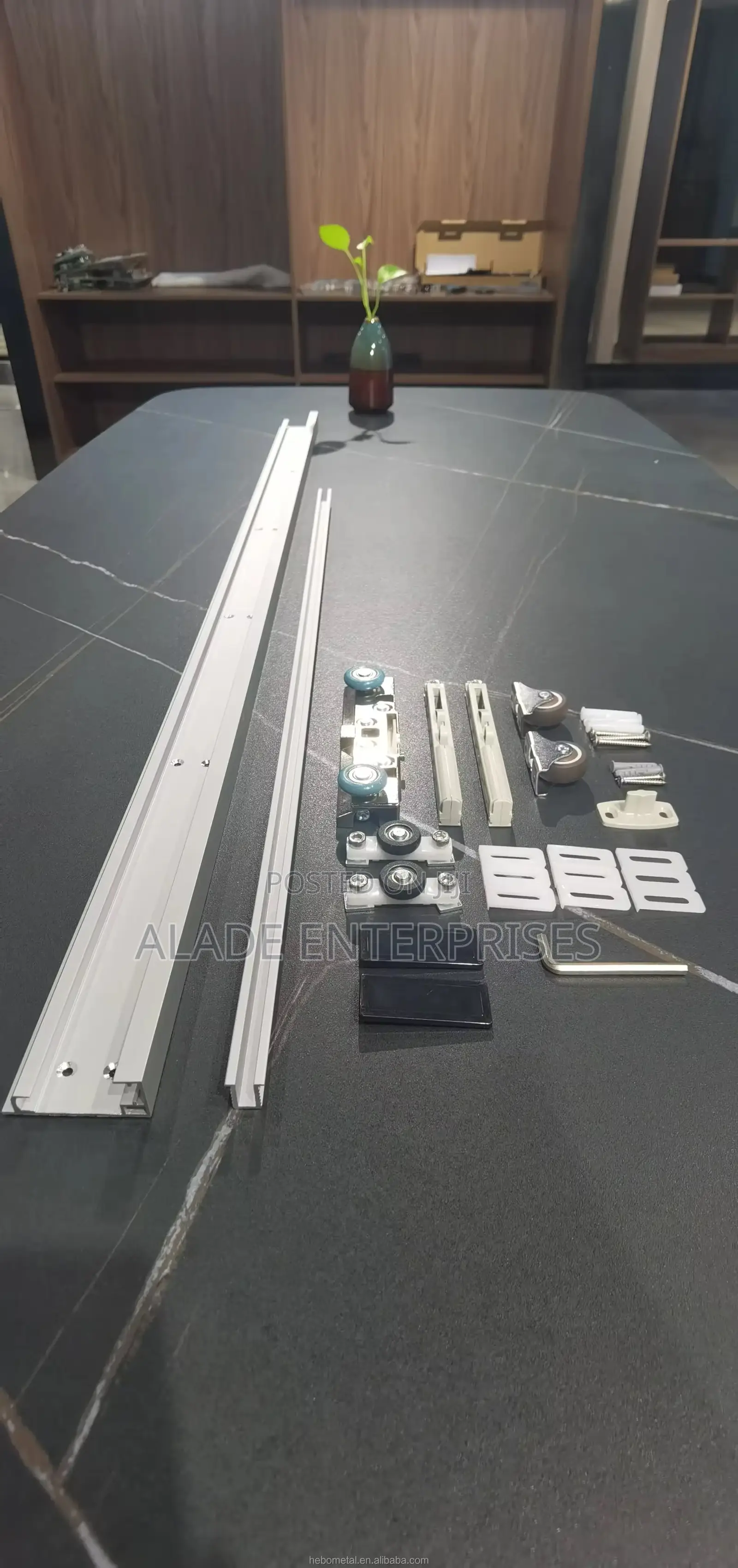 1.2m Concealed Sliding System For Wooden Doors Aluminum Alloy
