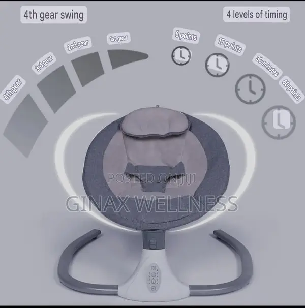 Smart Electric Baby Swing With Remote, Bluetooth Mosquito Net