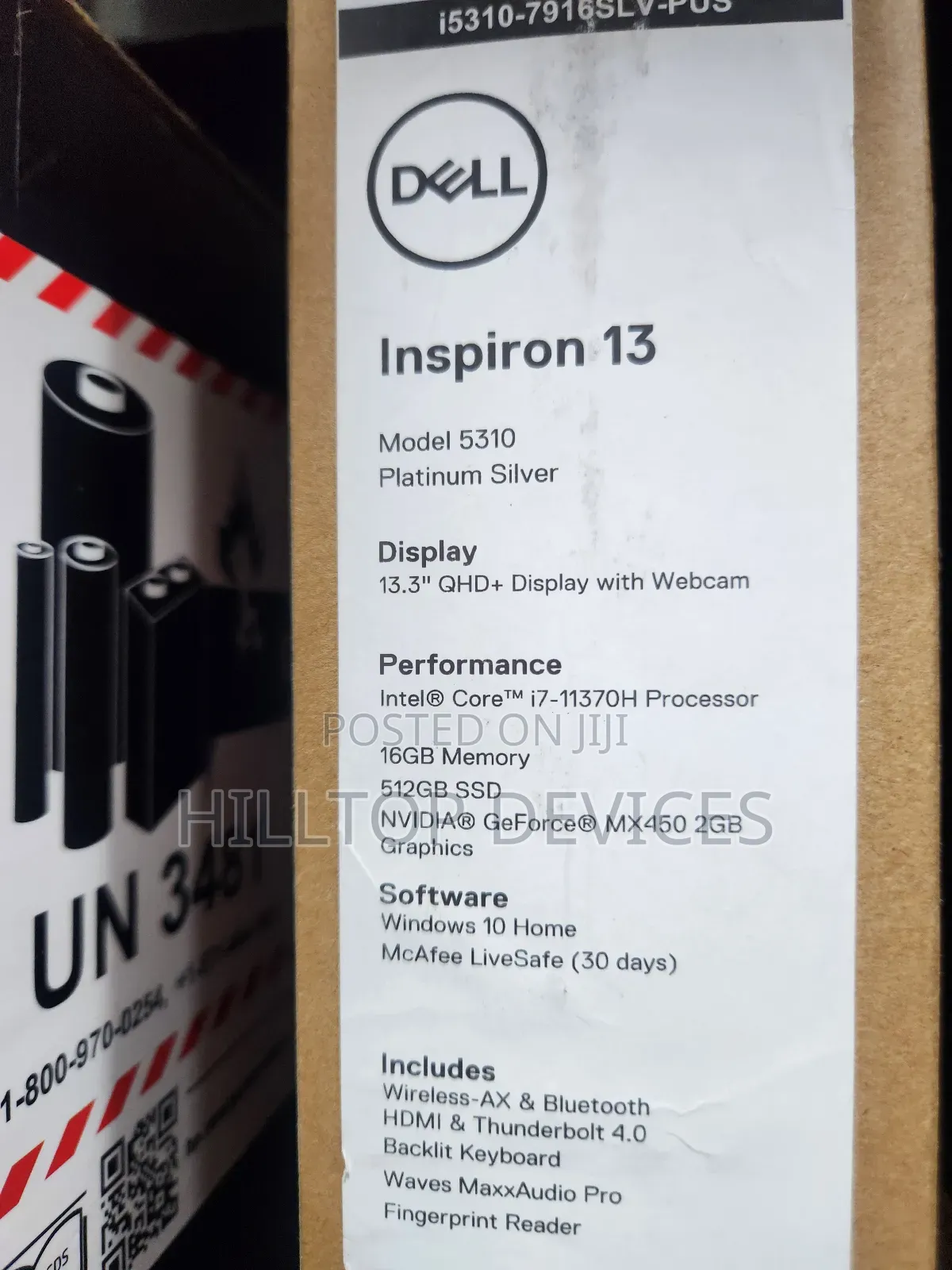 New Laptop Dell Inspiron 13 5000 16GB Intel Core i7 SSD 512GB