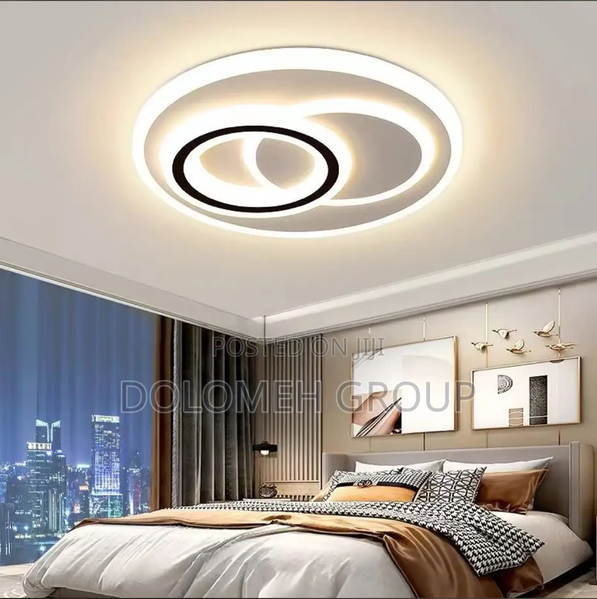 Round Flush Chandelier
