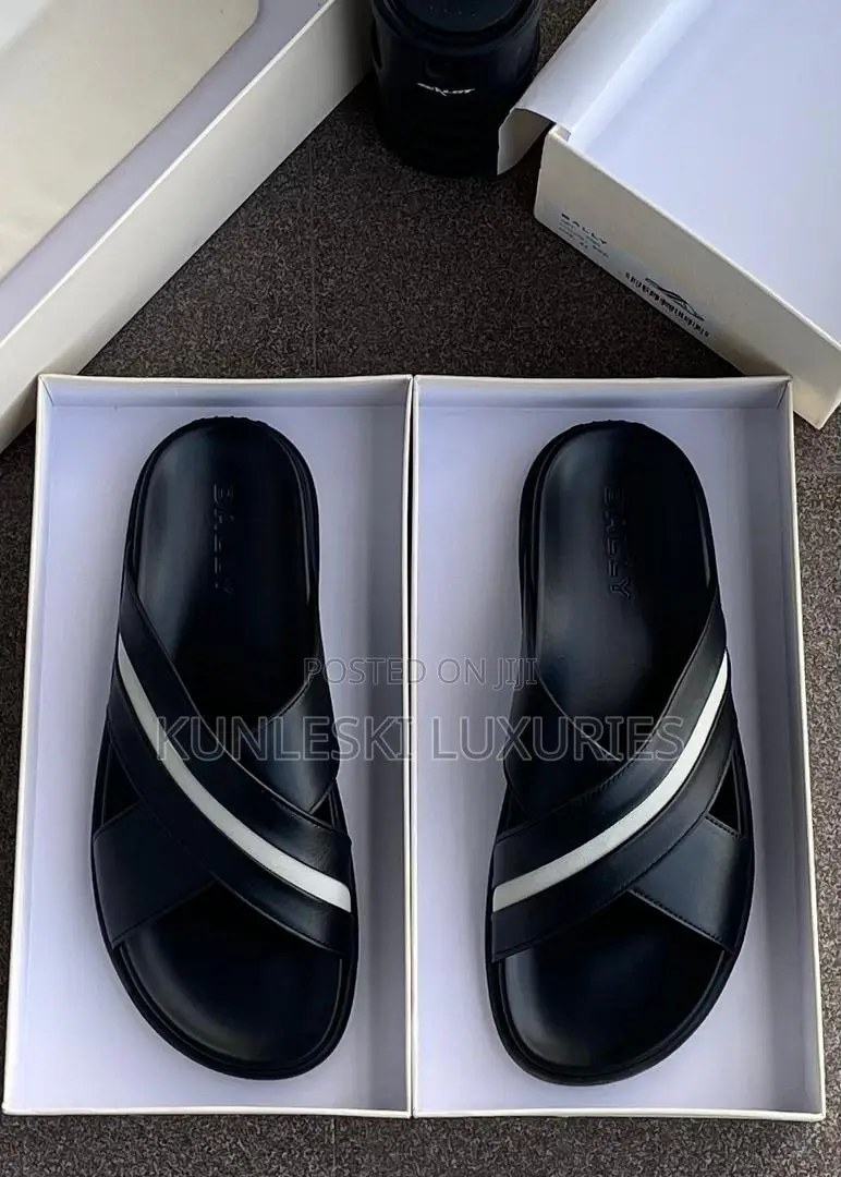 Original Bally Luxury Leather Slippers