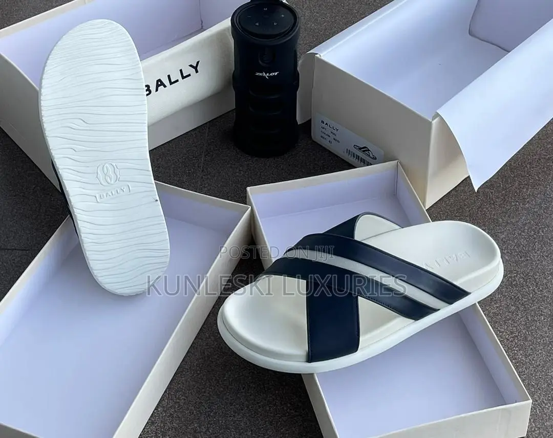 Original Bally Luxury Leather Slippers