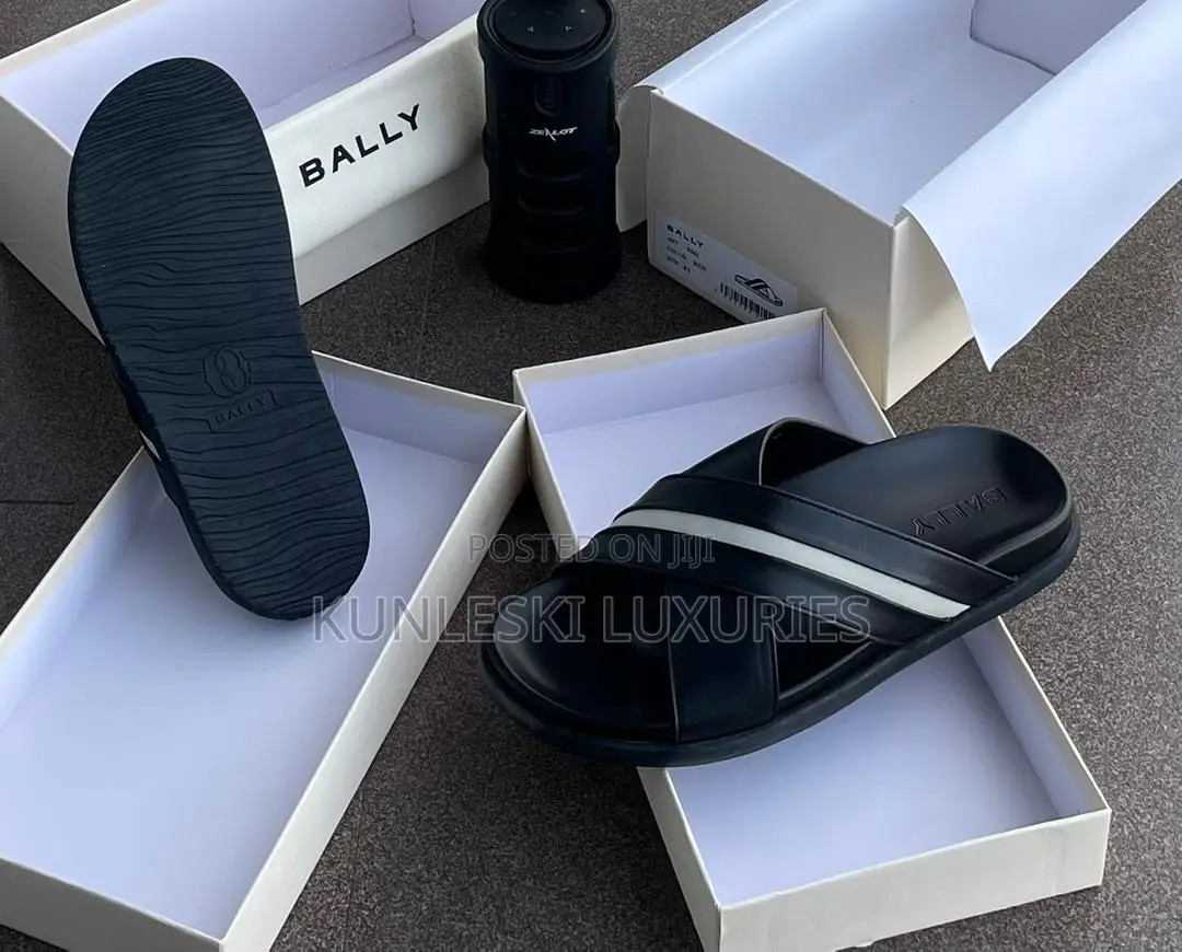 Original Bally Luxury Leather Slippers