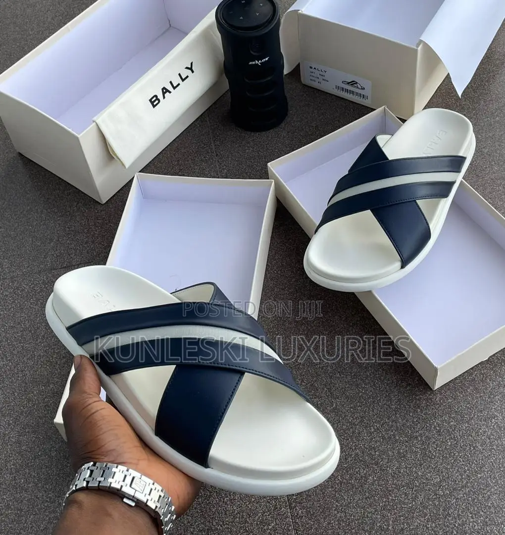 Original Bally Luxury Leather Slippers