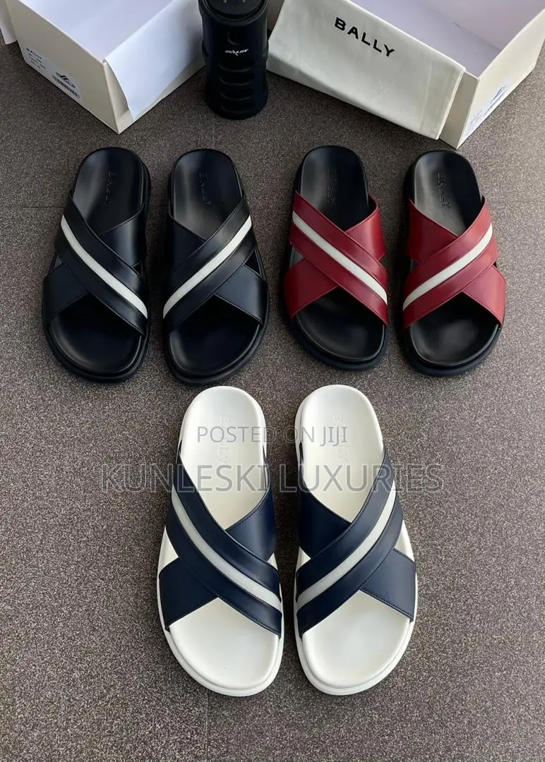 Original Bally Luxury Leather Slippers
