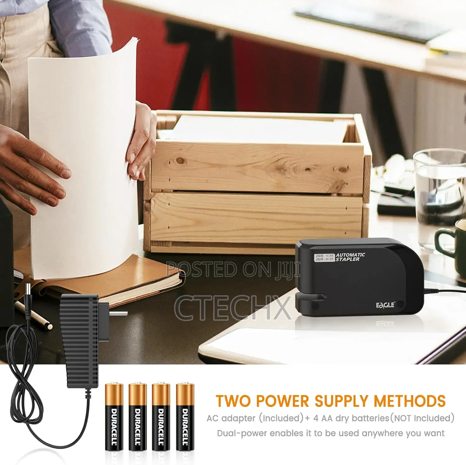 Electric Stapler-Heavy Duty Automatic Stapler, 20 Sheet Capacity