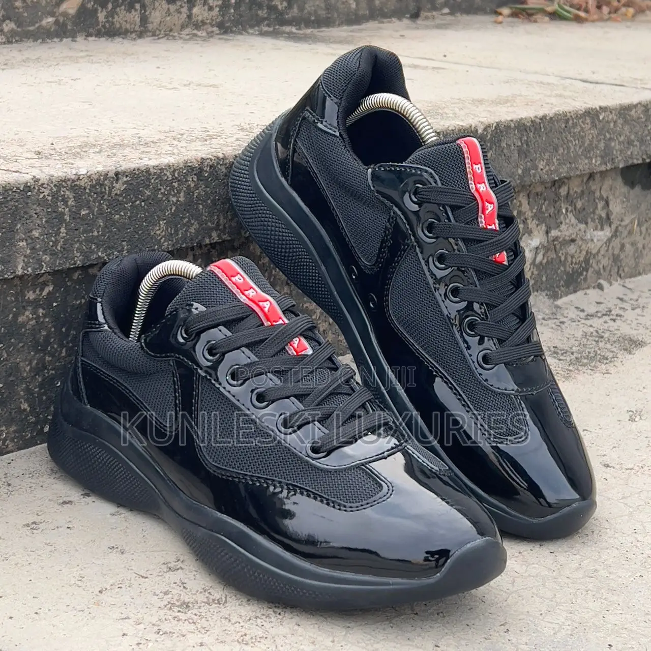 Original Prada American Cup Black Sneakers