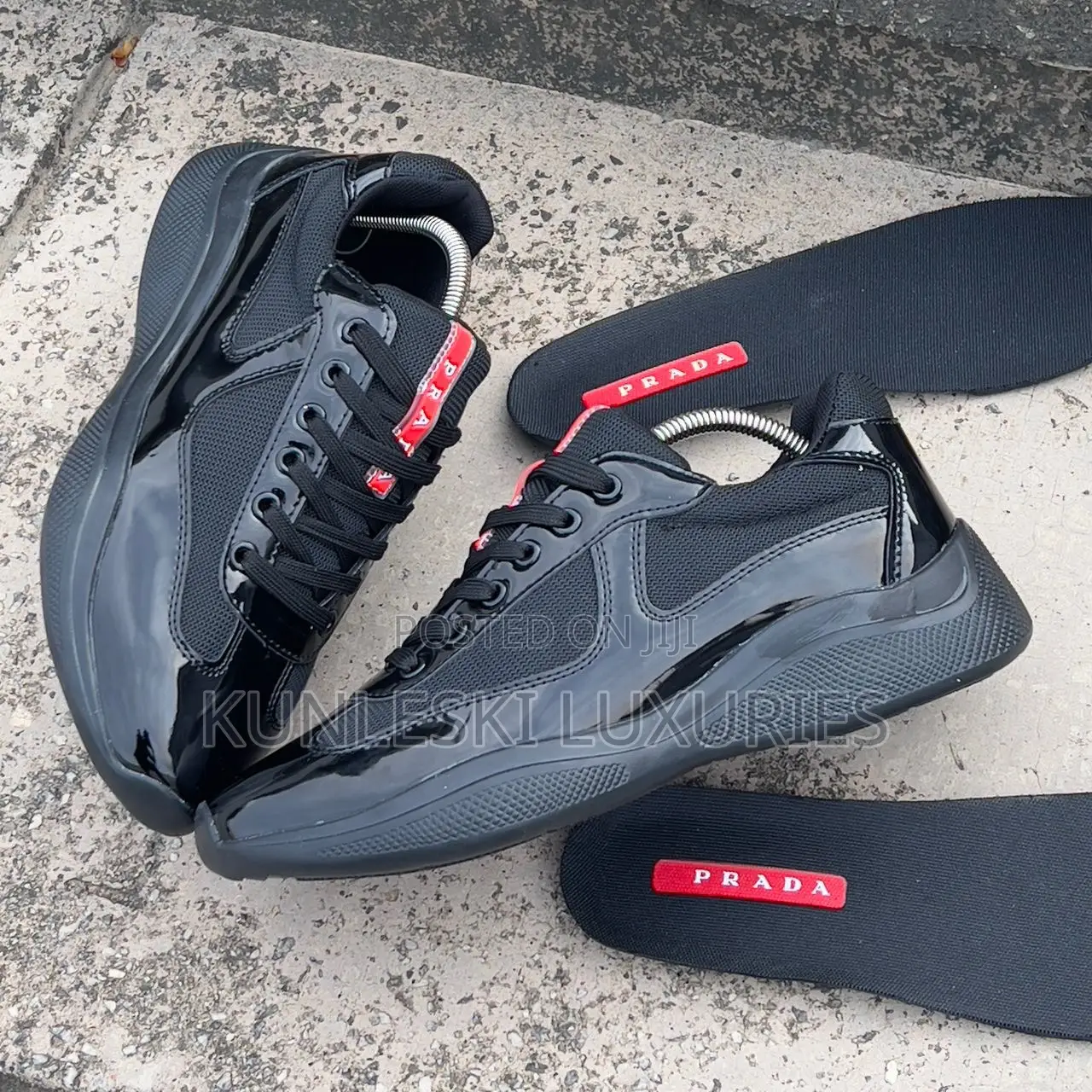 Original Prada American Cup Black Sneakers