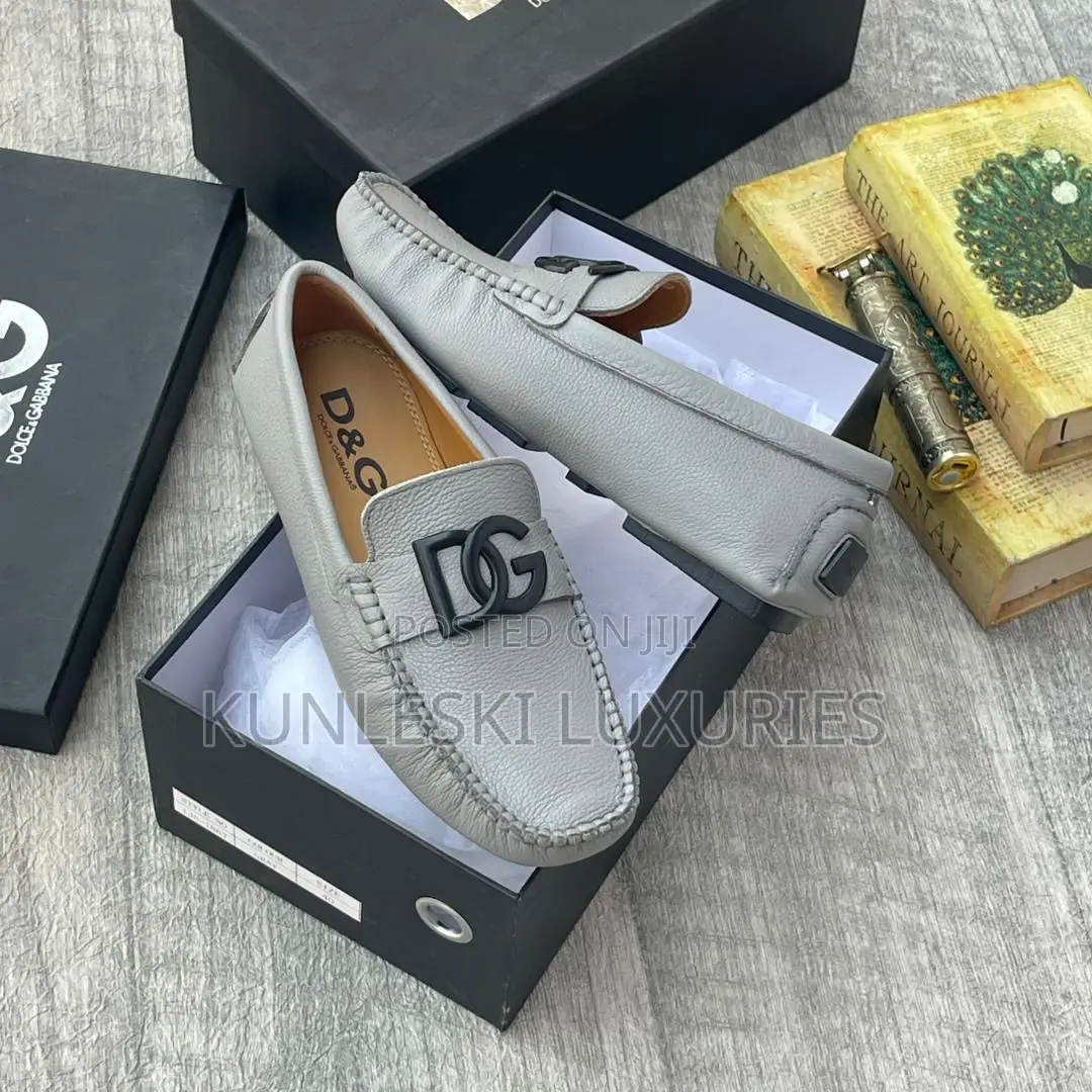 Original Dolce & Gabbana Leather Drivers Shoes For Men
