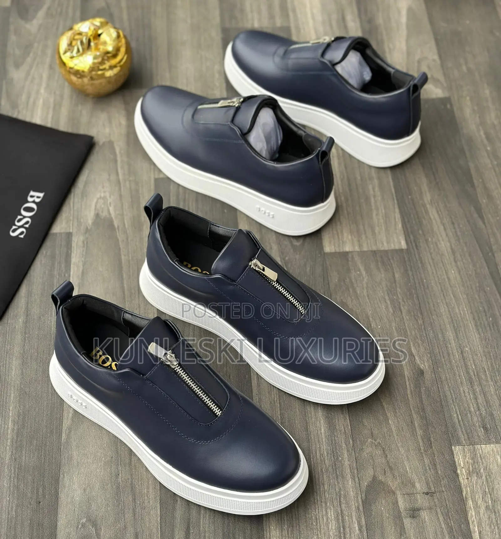 Original Boss Luxury Leather Sneakers For Men