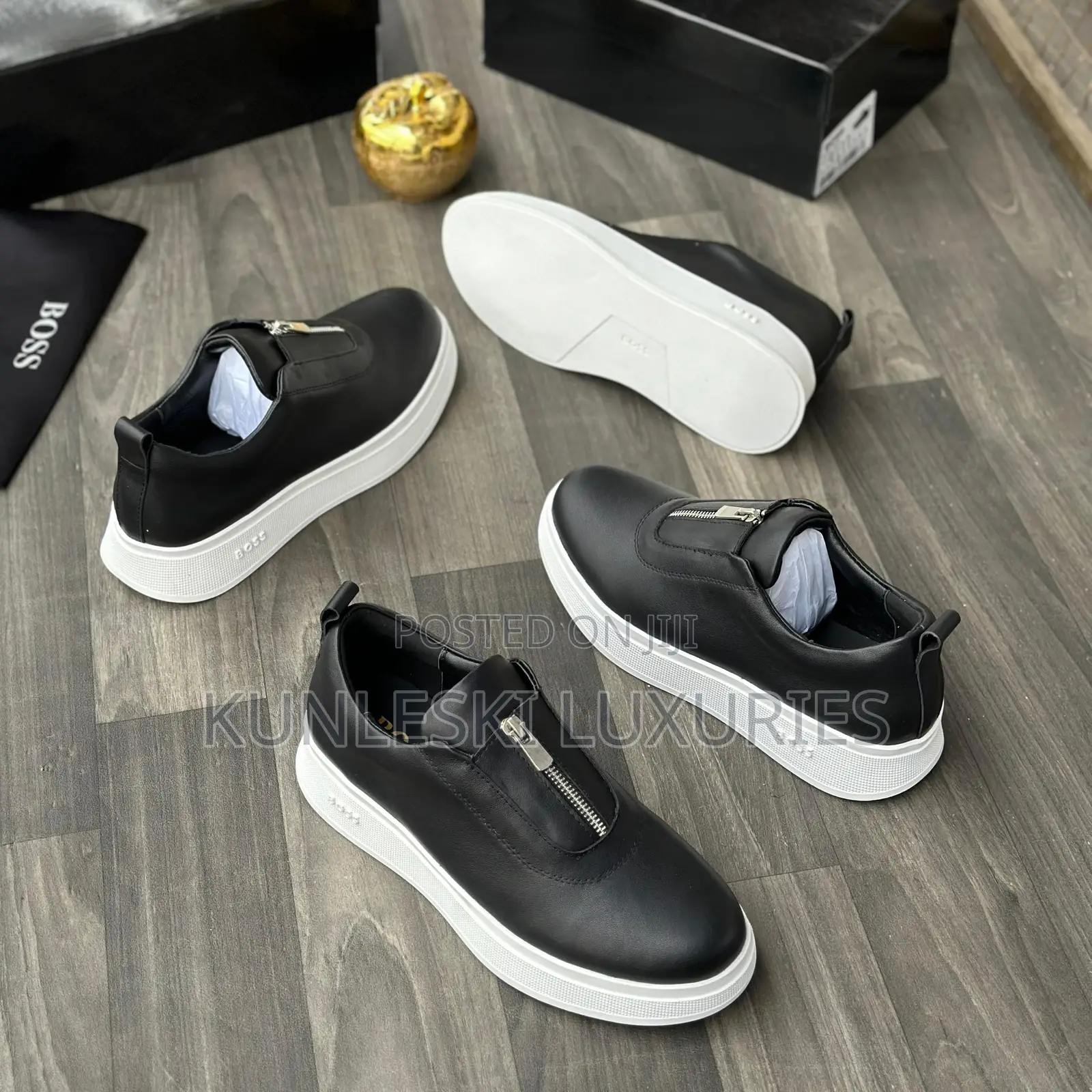 Original Boss Luxury Leather Sneakers For Men