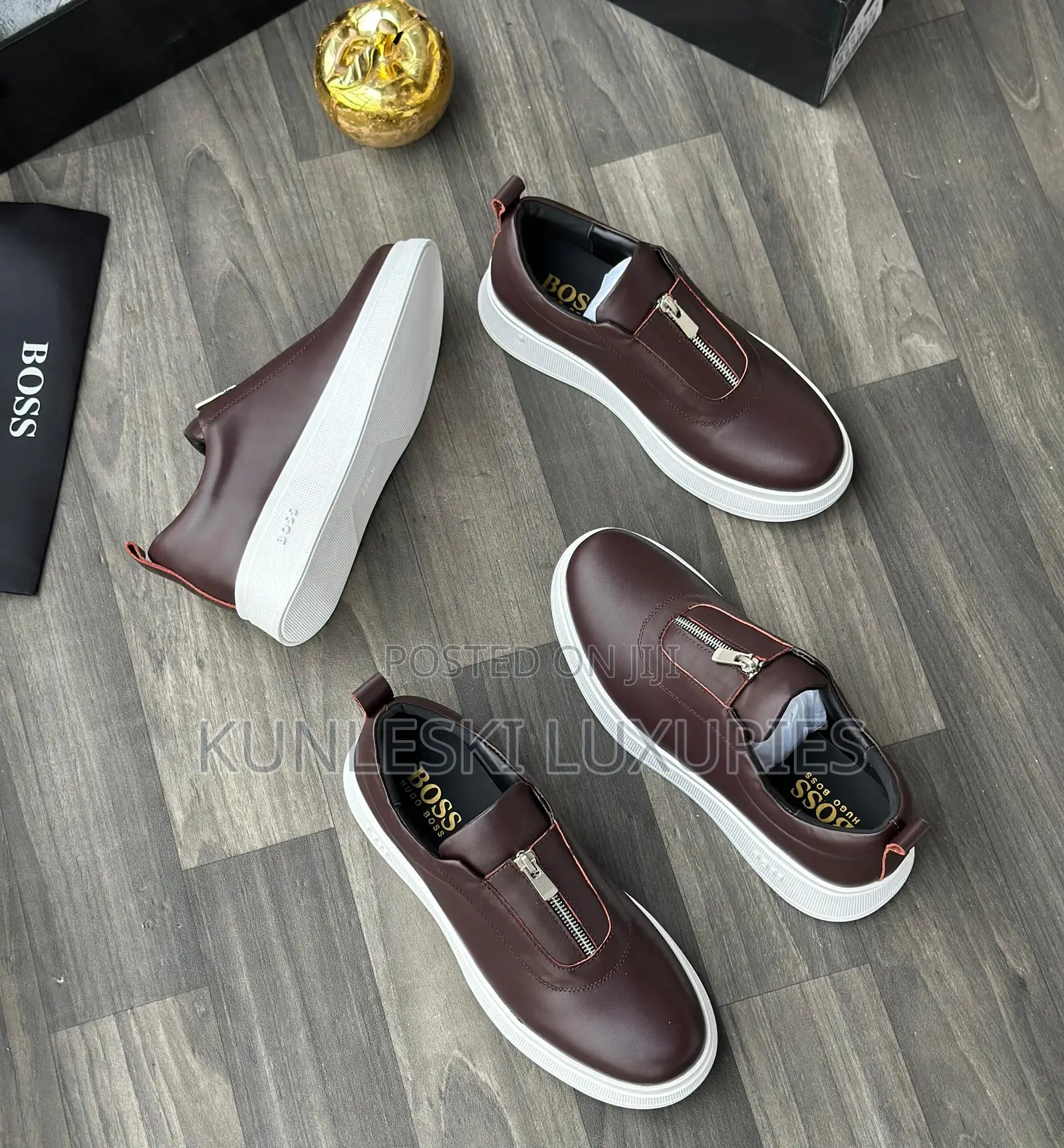 Original Boss Luxury Leather Sneakers For Men