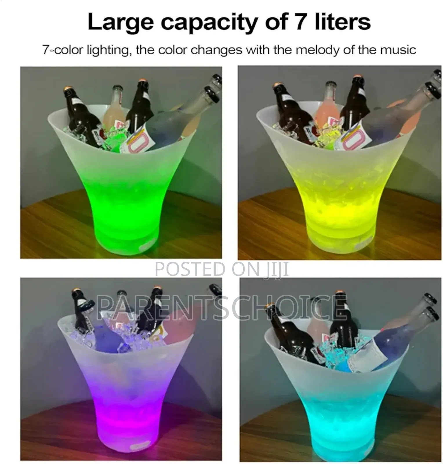 Led Ice Bucket With Bluetooth Speaker Lighted Large Ice Bucket Parties