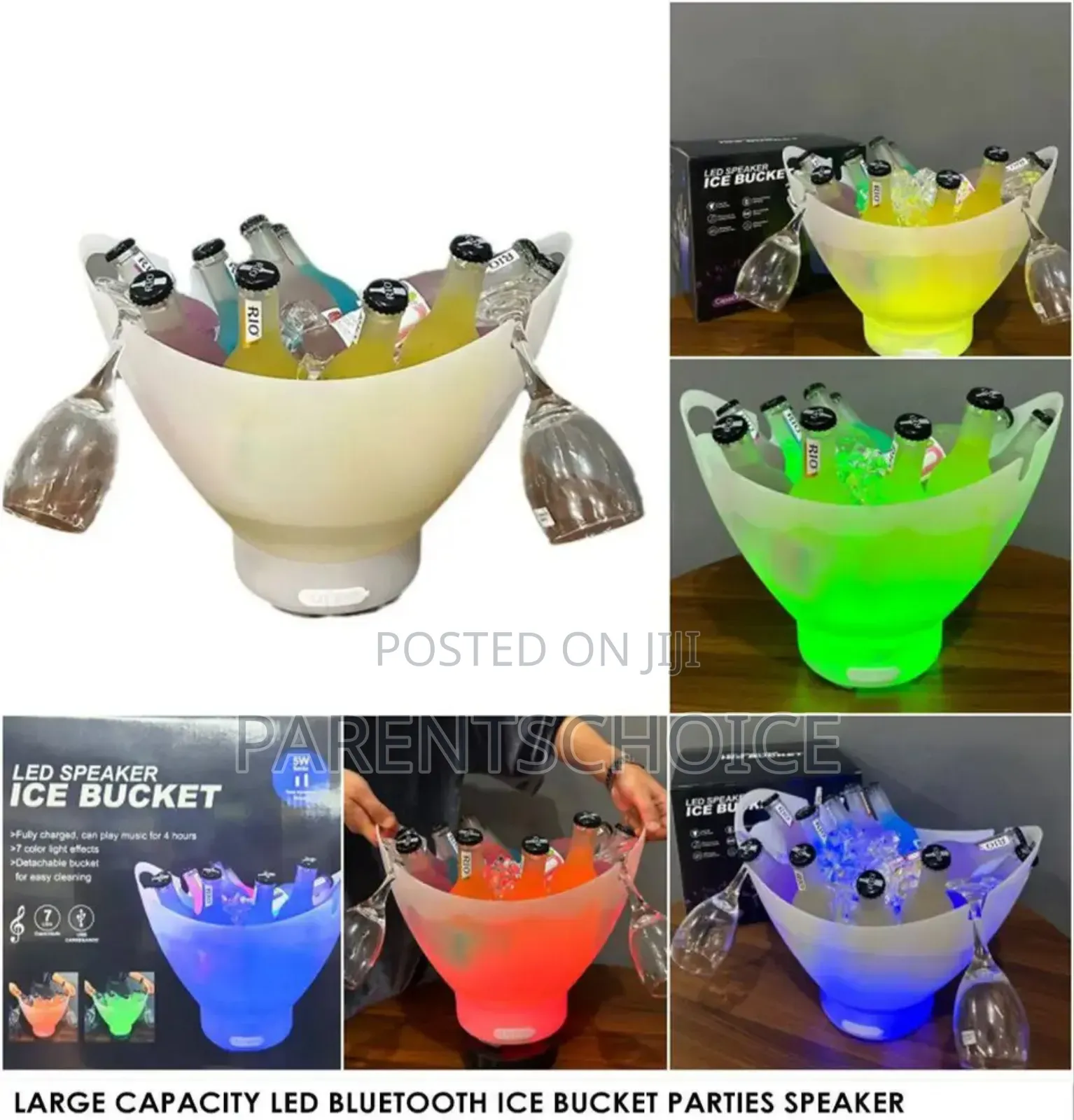Led Ice Bucket Rechargeable Bluetooth Speaker 7l
