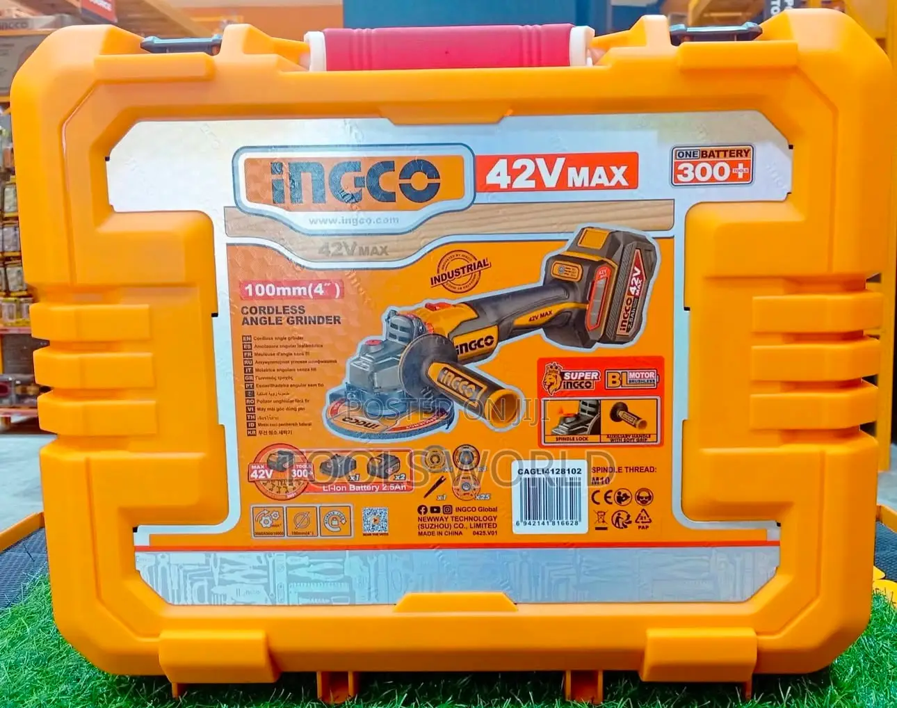 Ingco 115mm 42v 1280w Cordless Angle Grinder Cagli