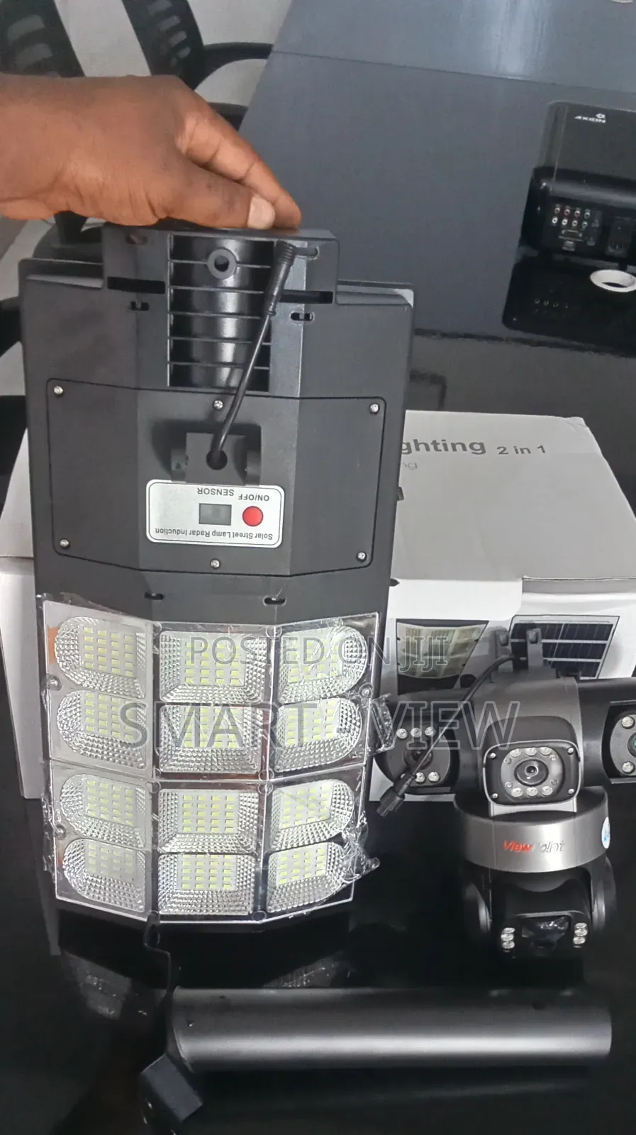CCTV Solar Cameras Triple Lens With Solar Street Lights