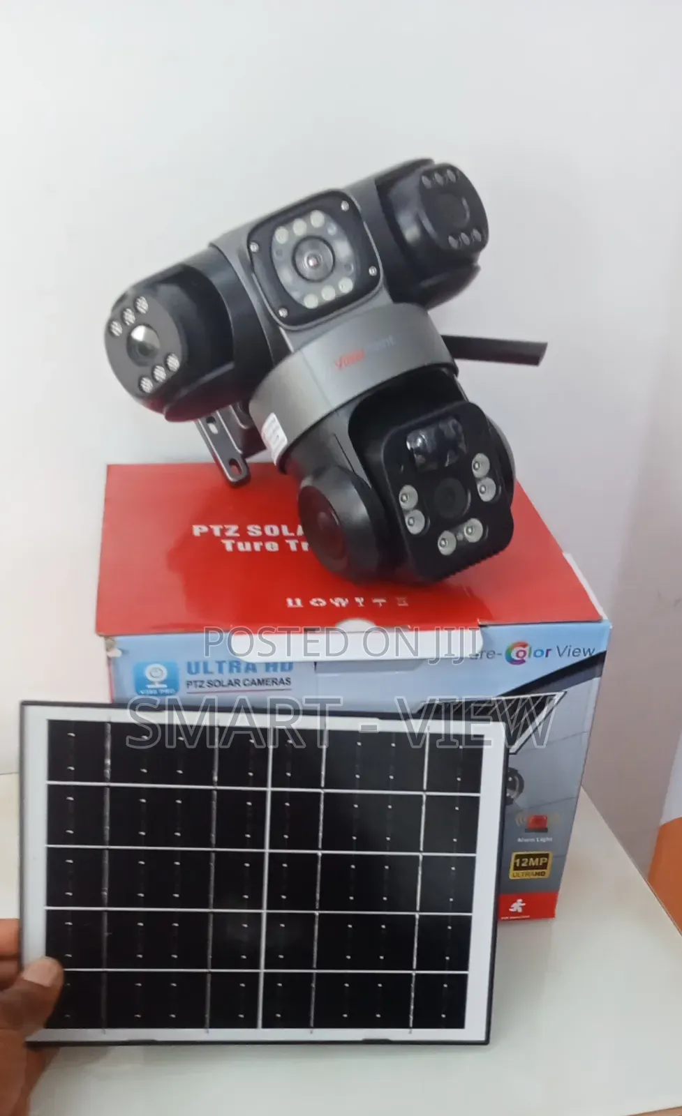 Triple Lens PTZ CCTV Solar Cameras