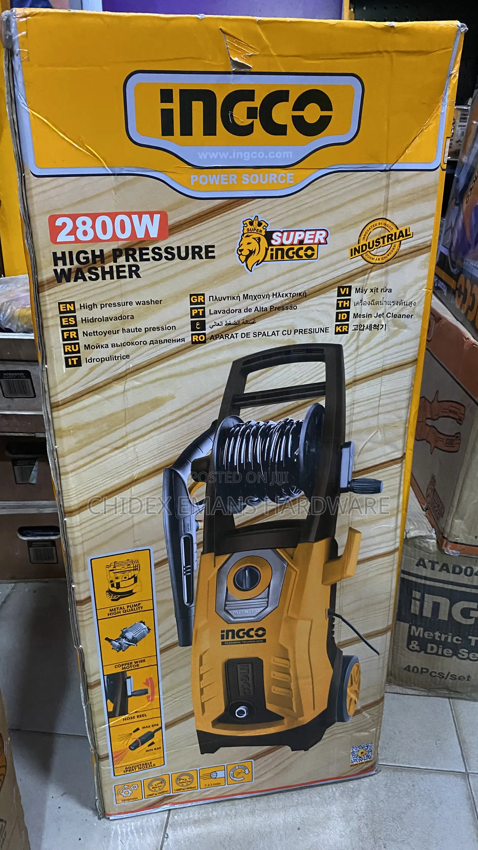 2800w Ingco Industrial High Pressure Washer