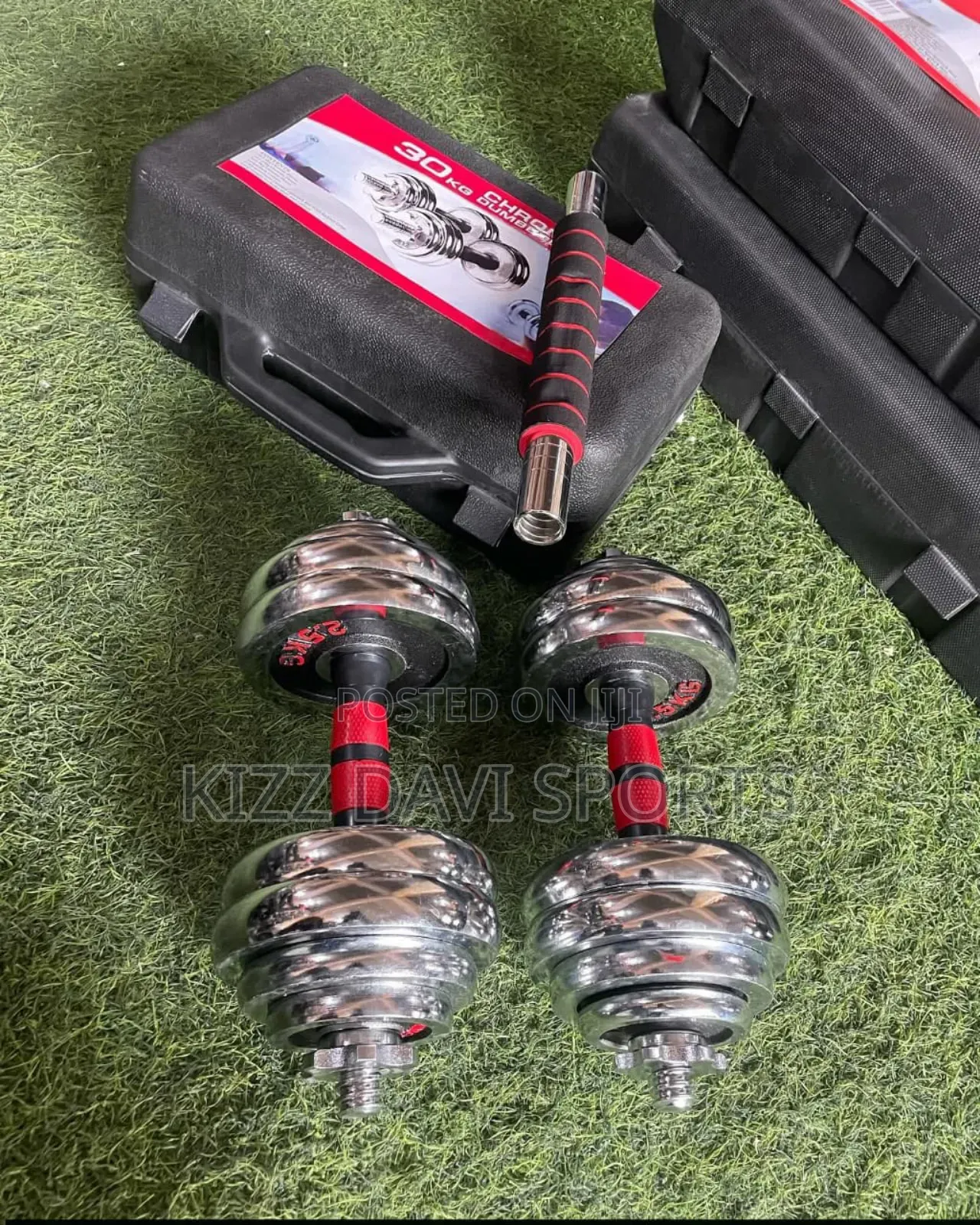 Box of Chrome Dumbbell Set