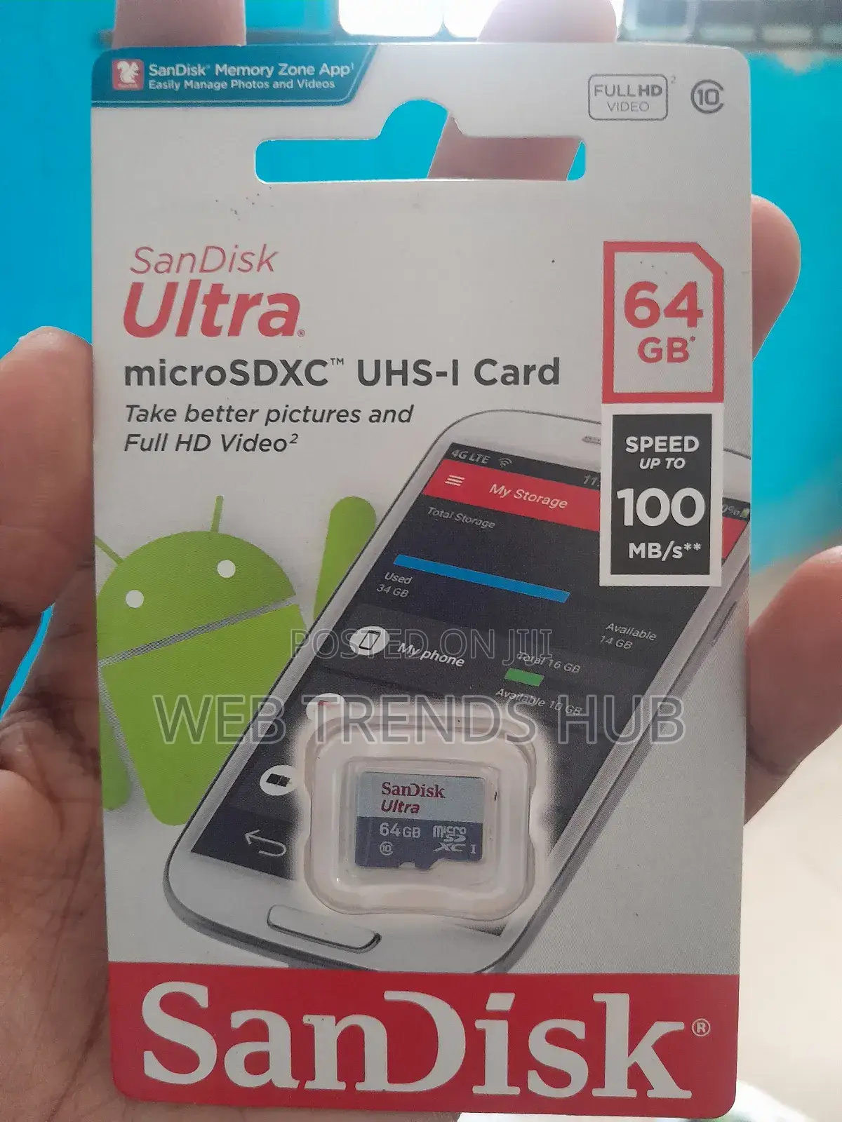 Sandisk Ultra 64gb Microsdxc Card - Class 10 (100mb/S)
