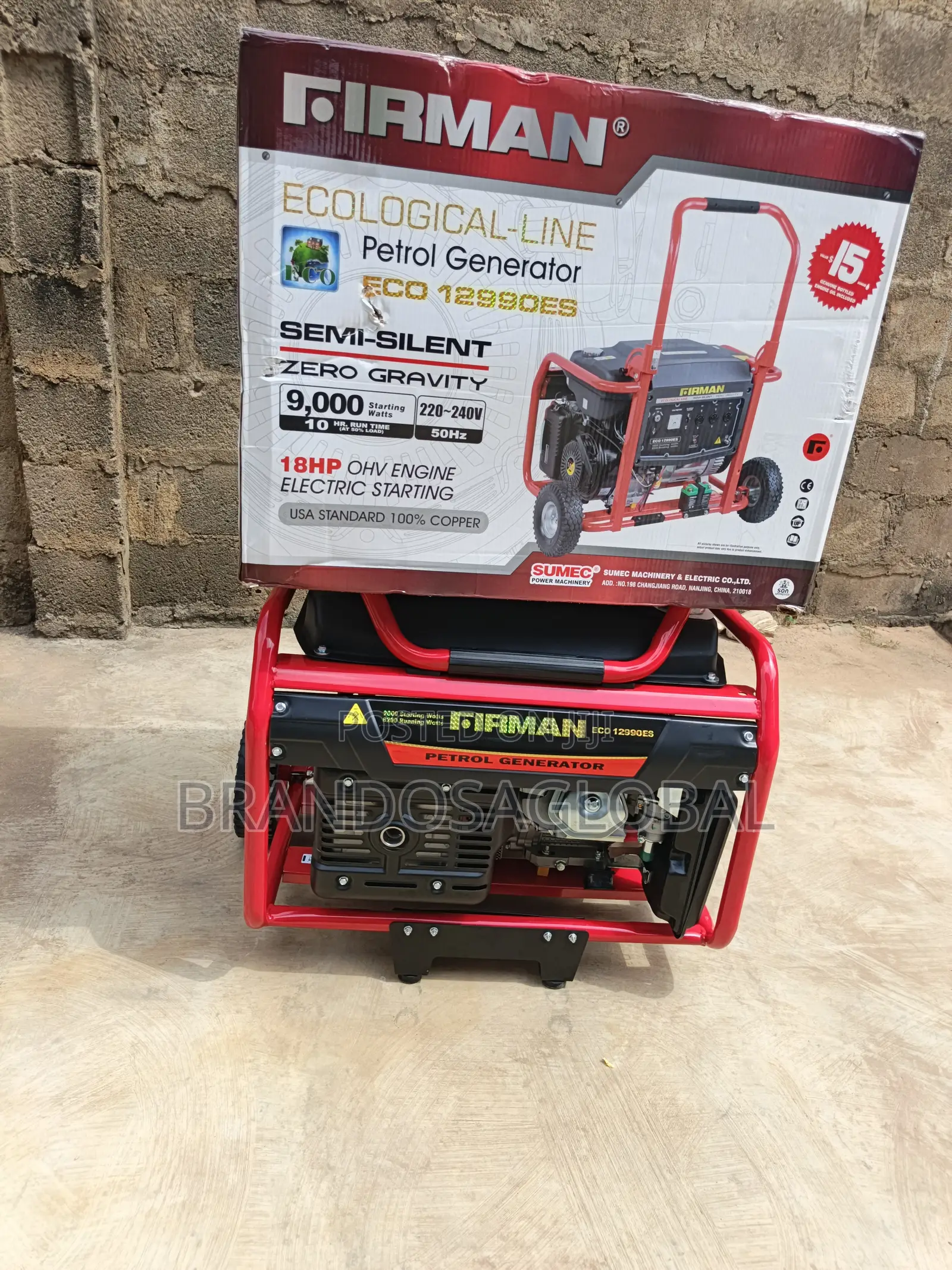 Firman 9kva Eco 12990es Generator With Battery Start