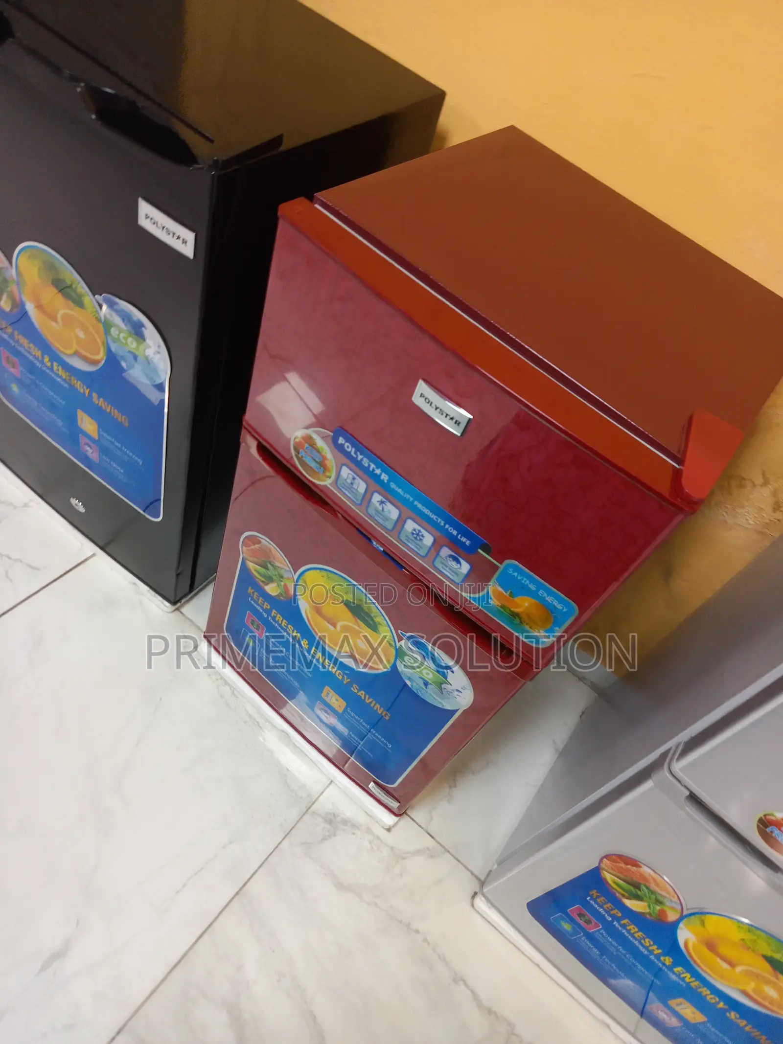 Polystar Pv-Dd203r6lr 90 Litres Double Door Red Refrigerator