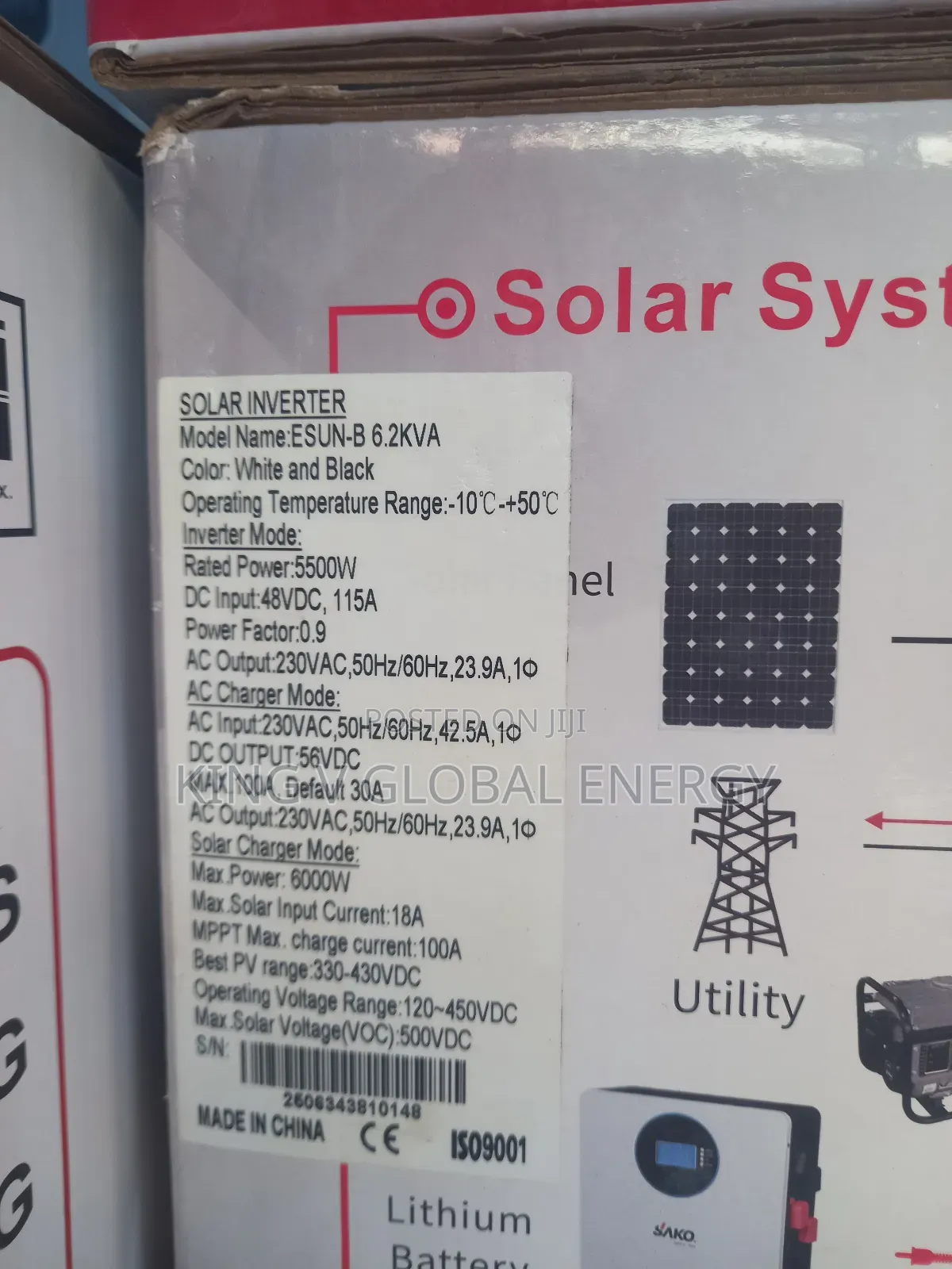 Sako Solar 6.2kva/48v on Off Grid MPPT Solar Hybrid Inverter