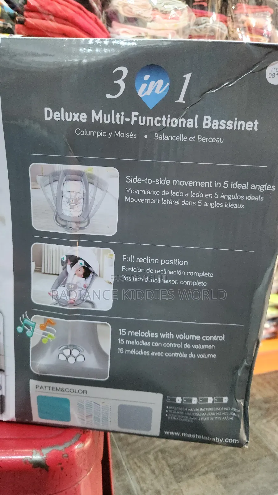 Mastela 3-in-1 Deluxe Multi-Functional Baby Swing and Bassinet