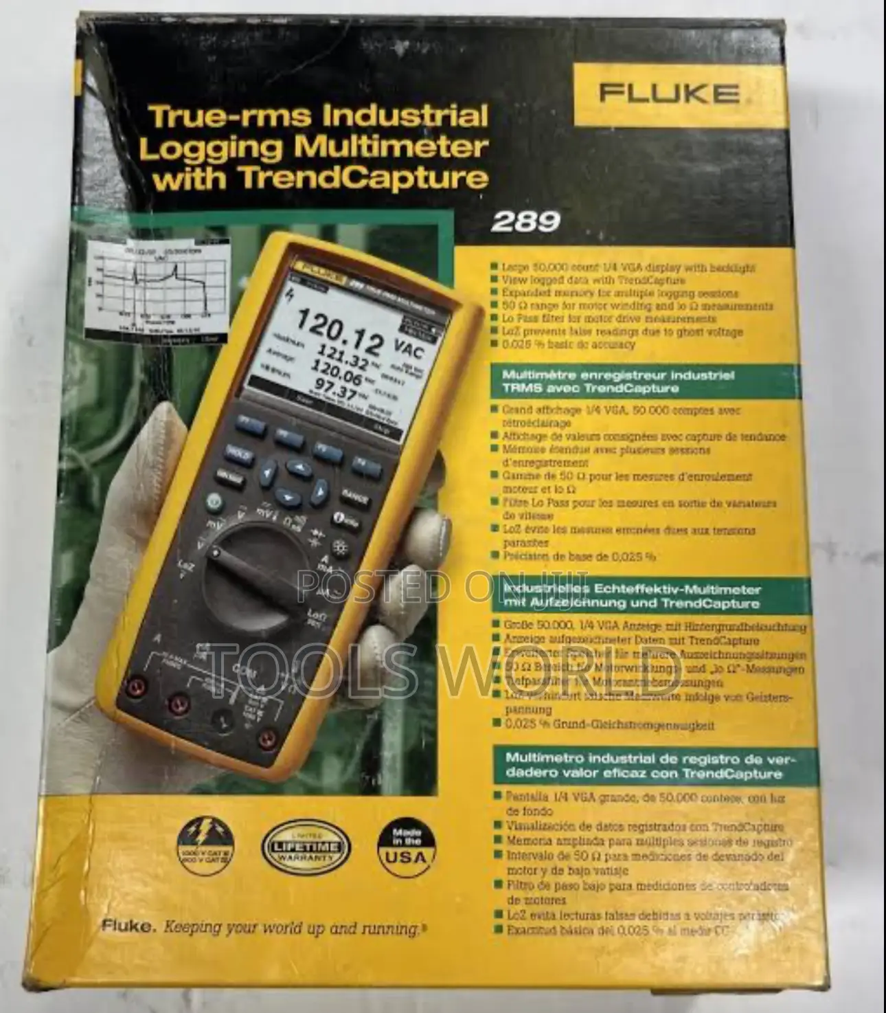 Fluke 289 True‐Rms Industrial Data Logging Multimeter Kit
