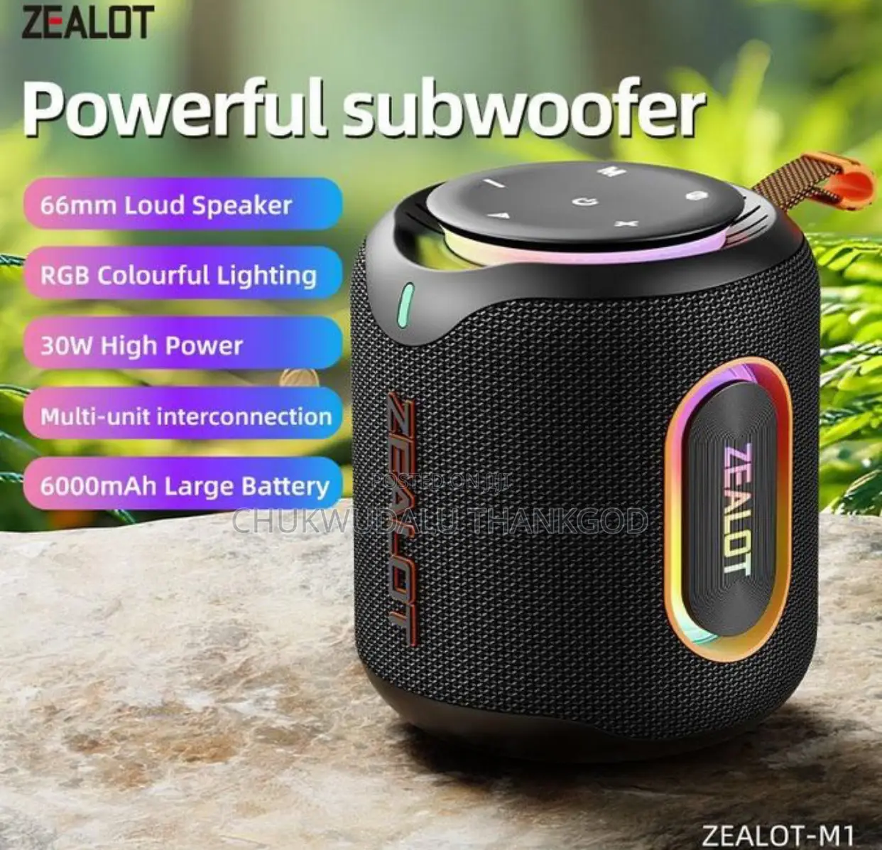 Zealot M1 Wireless Portable Bluetooth Speaker