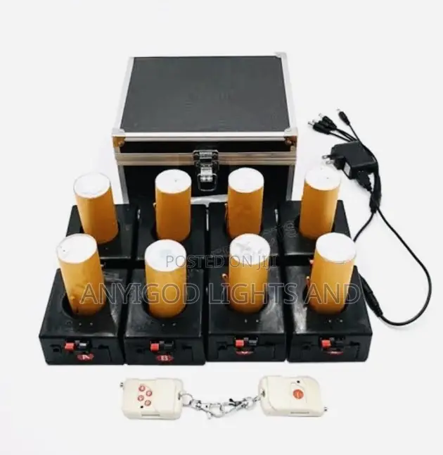 Remote Control 8in1 Box Rechargeable Fireworks Sparkler Machine