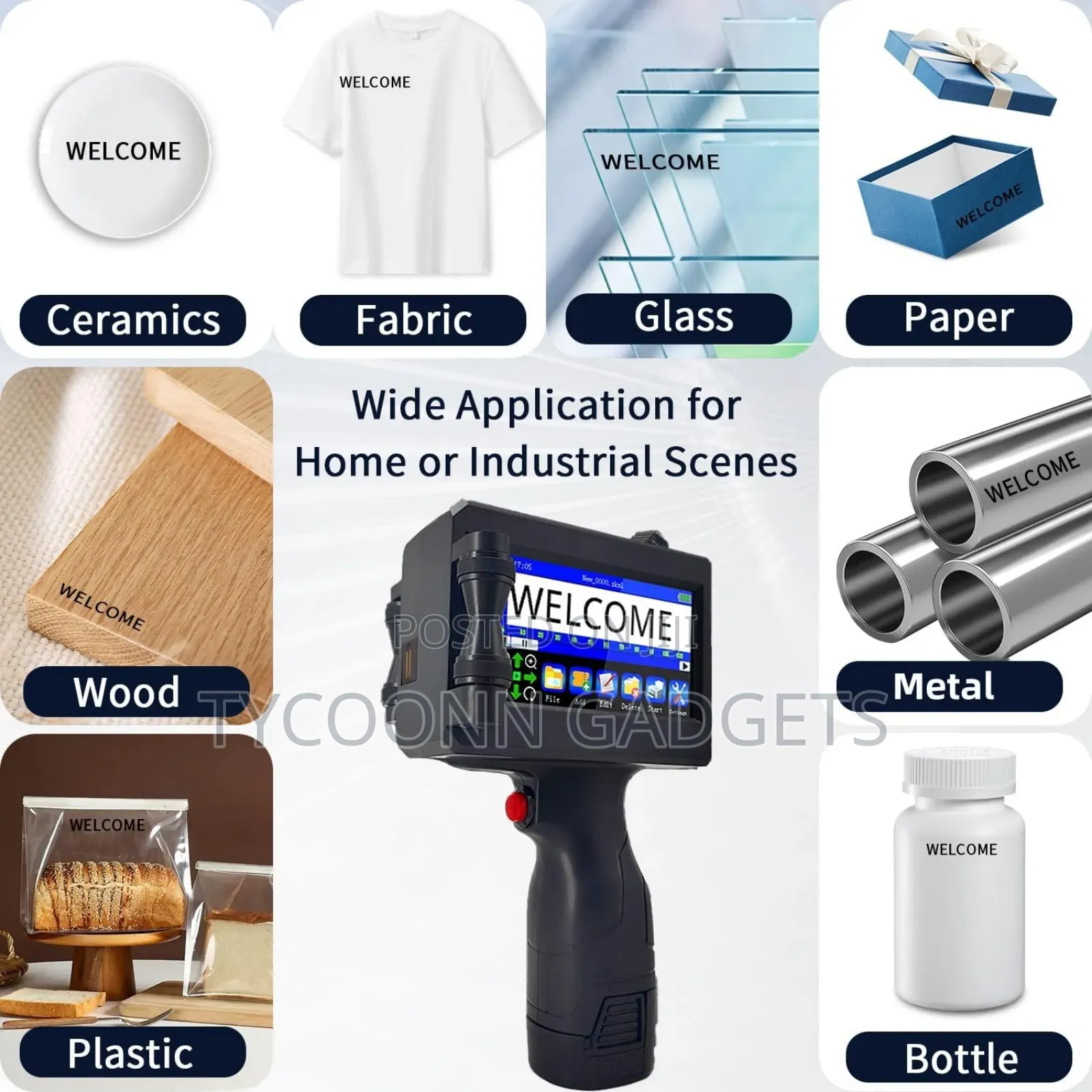 Portable Handheld Inkjet Printer for Date, Qr Code, Barcodes Logos Etc