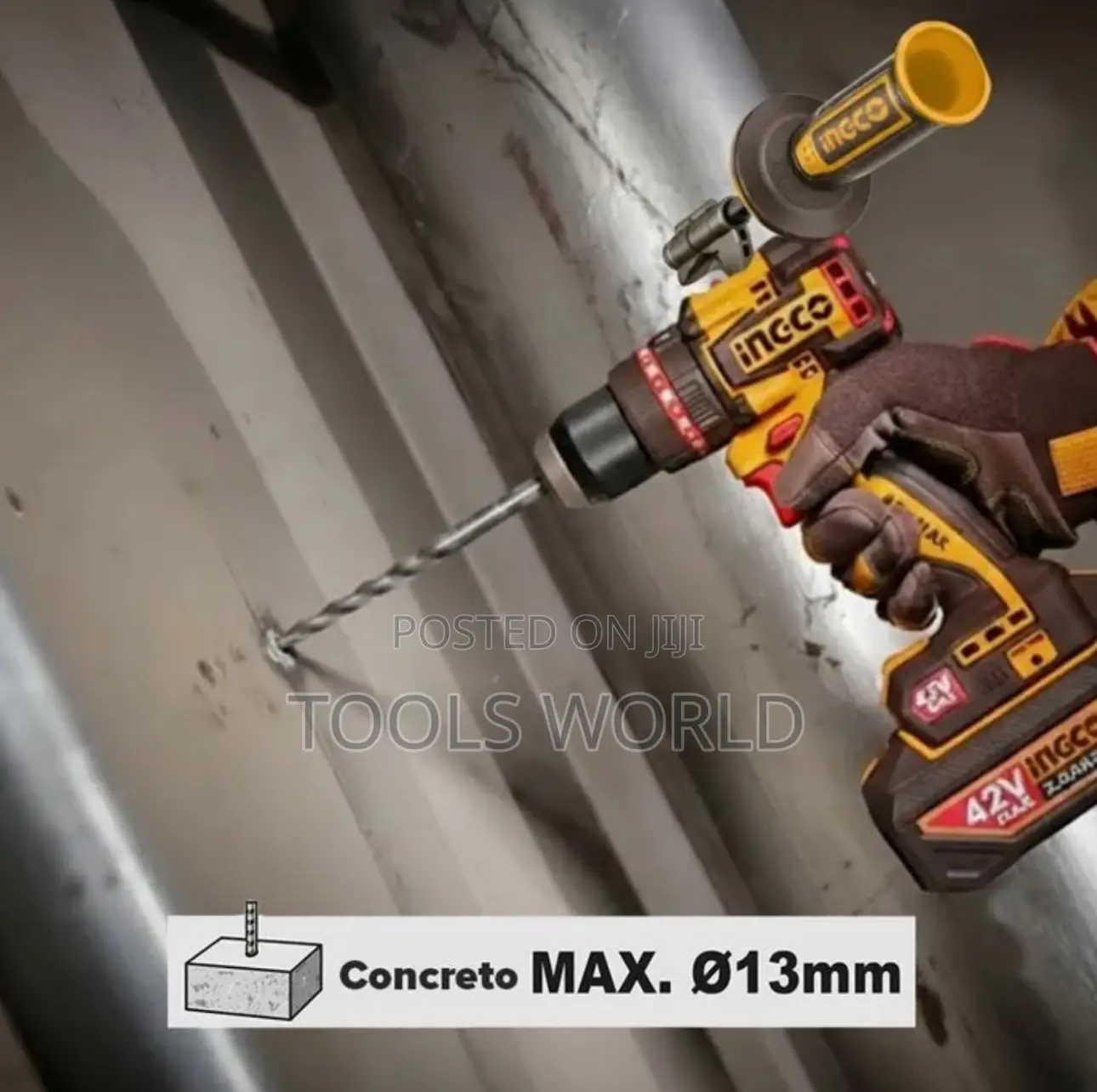 Ingco 99nm 42v Brushless Compact Impact Drill – (Complete Kit)