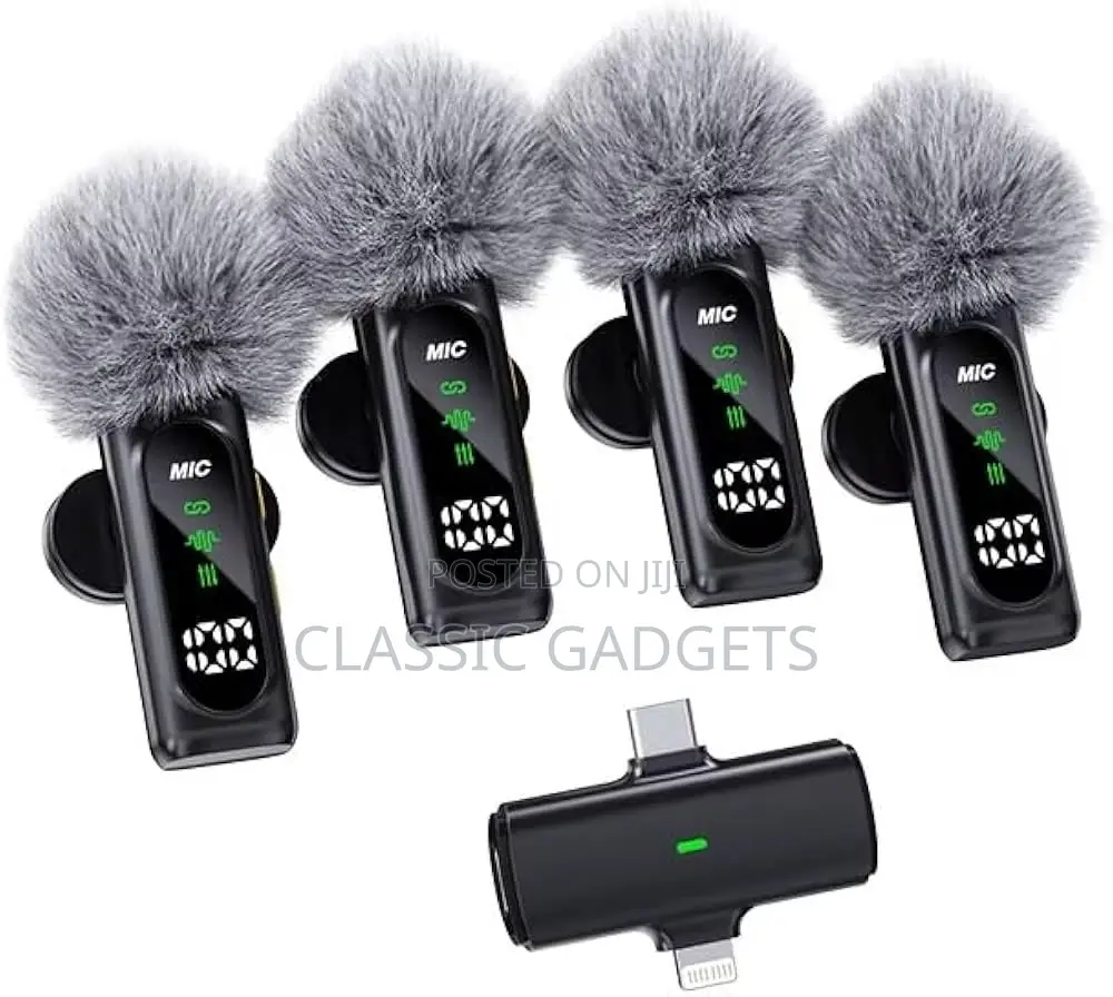 T90 4 in 1 Wireless Noise Reduction Collar Mic With Charging Case
