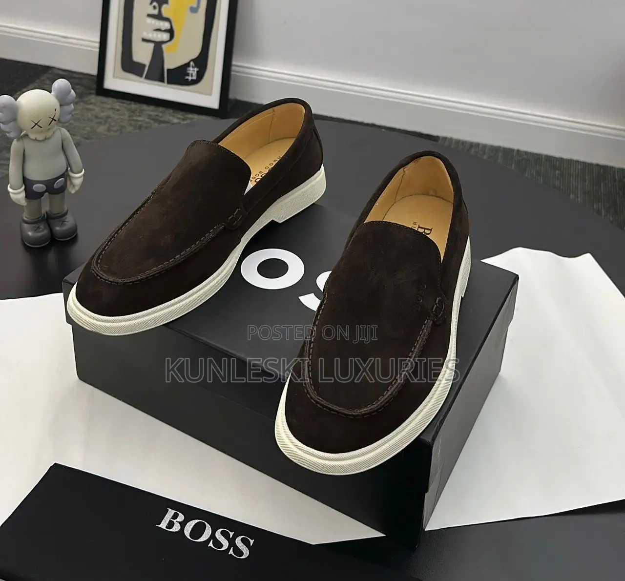 Original Hugo Boss Sienna Suede Loafers Shoe