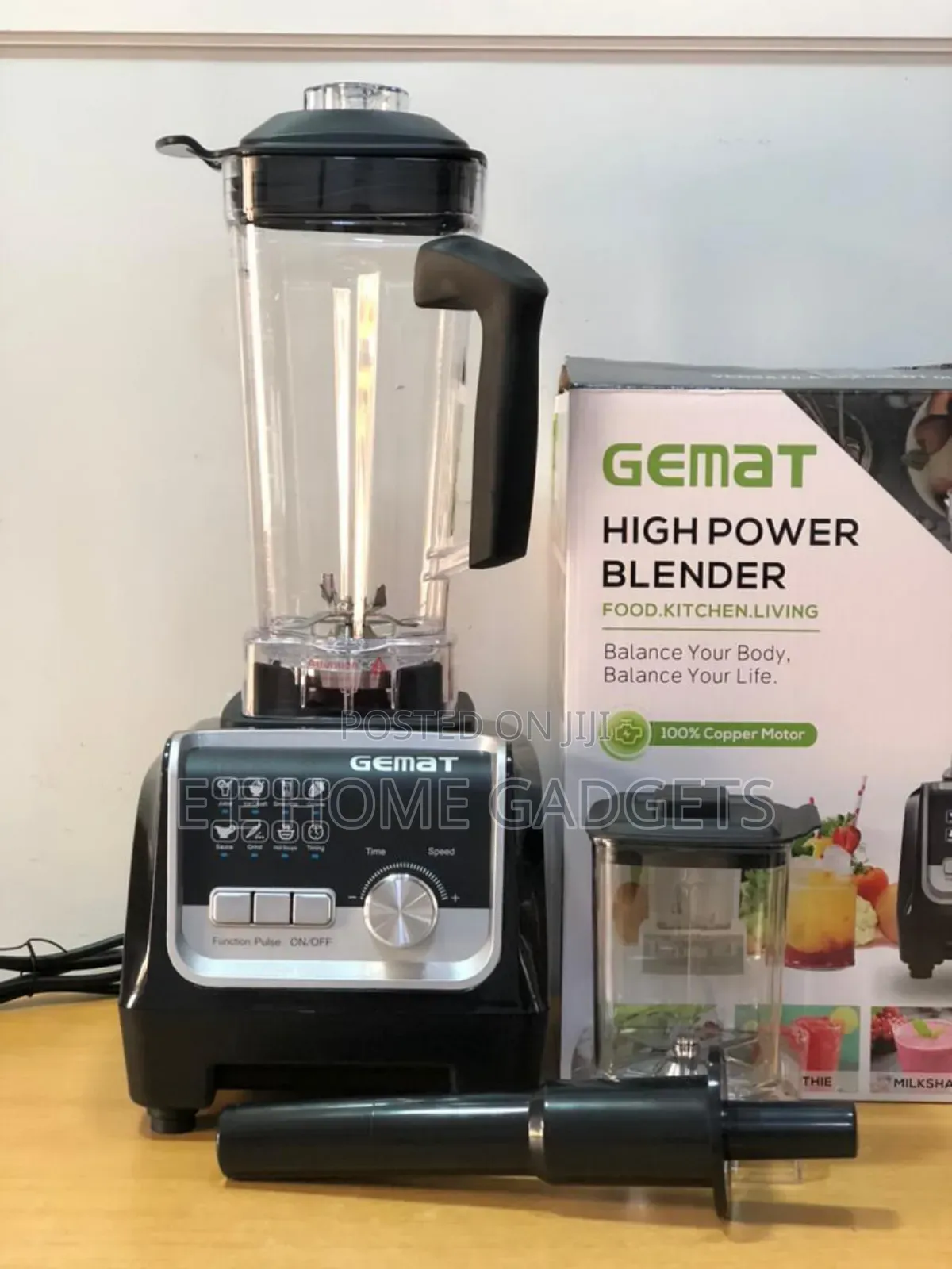 Gemat Industrial Heavy Duty Blender - 2ltr Jar 600ml Cup - 3000w