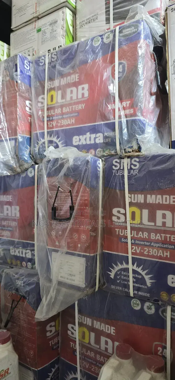 SMS 220ah Tubular Battery