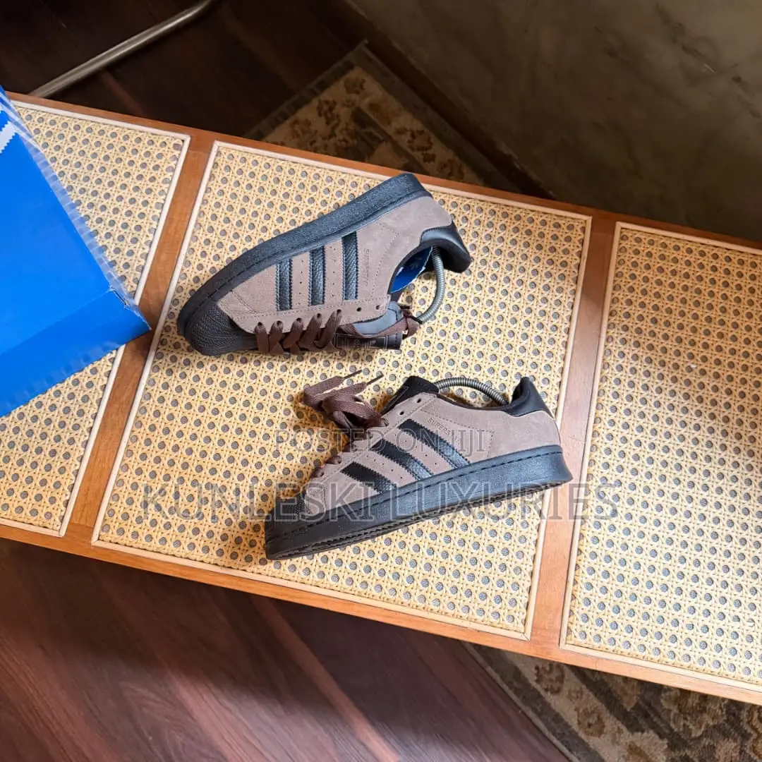 Original Adidas Superstar 80 Vintage Brown & Black Sneakers
