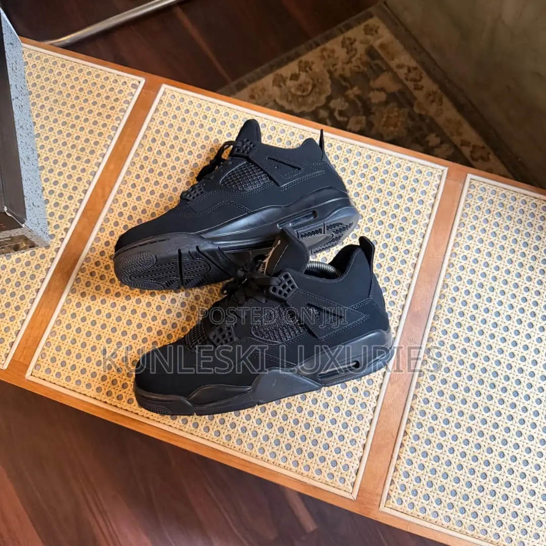 Original Air Jordan 4 Retro Black Cat Sneakers