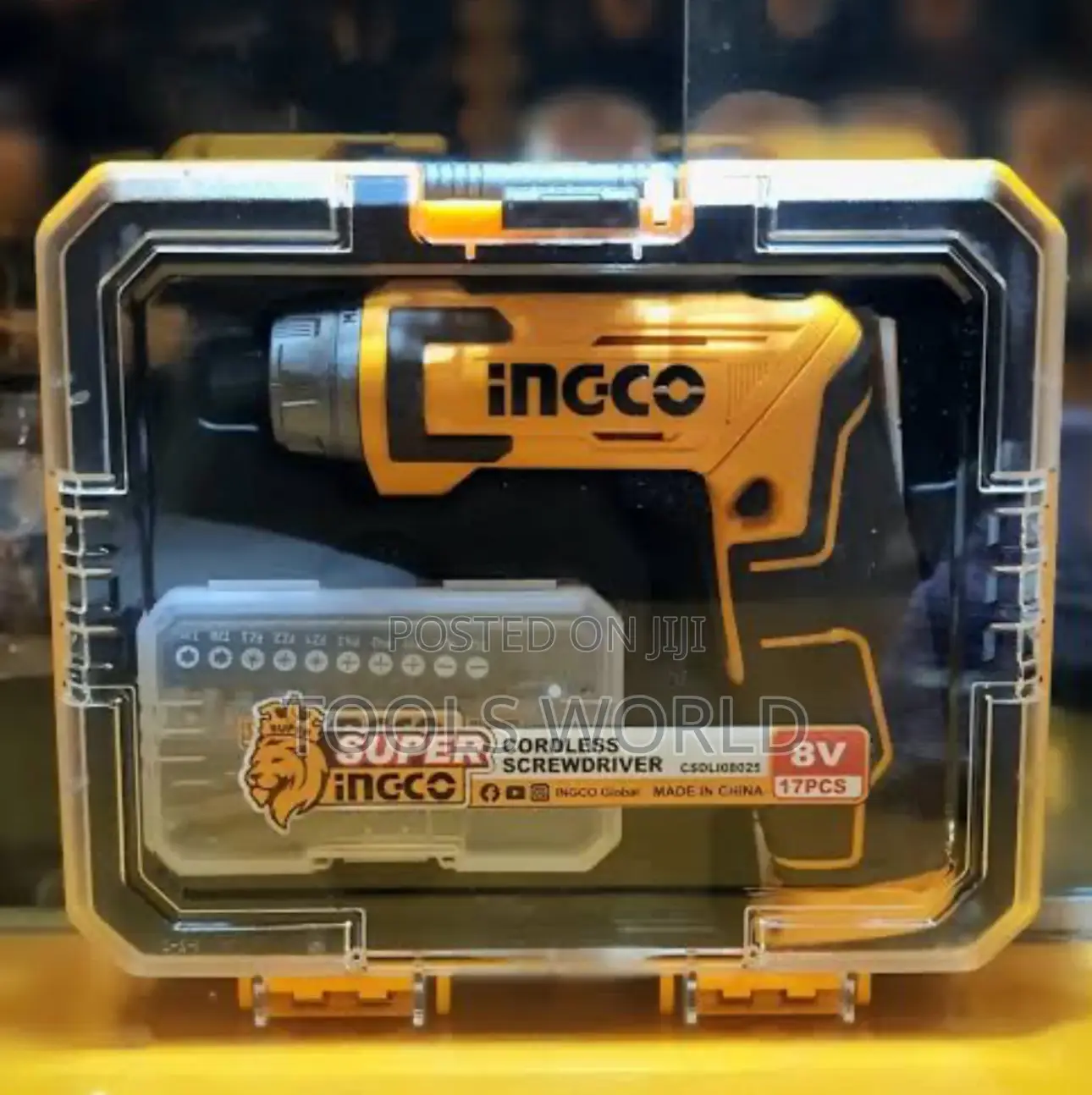 Ingco Ingco 8v Cordless Screwdriver Drill Set — 8v