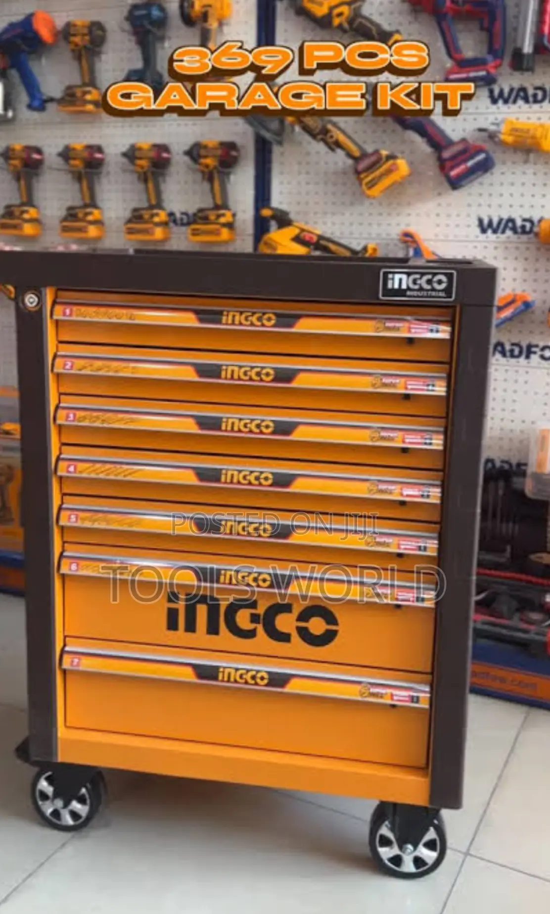 Ingco 369pcs Mechanics Tool Chest Set + Impact Wrench – Ciwli2085