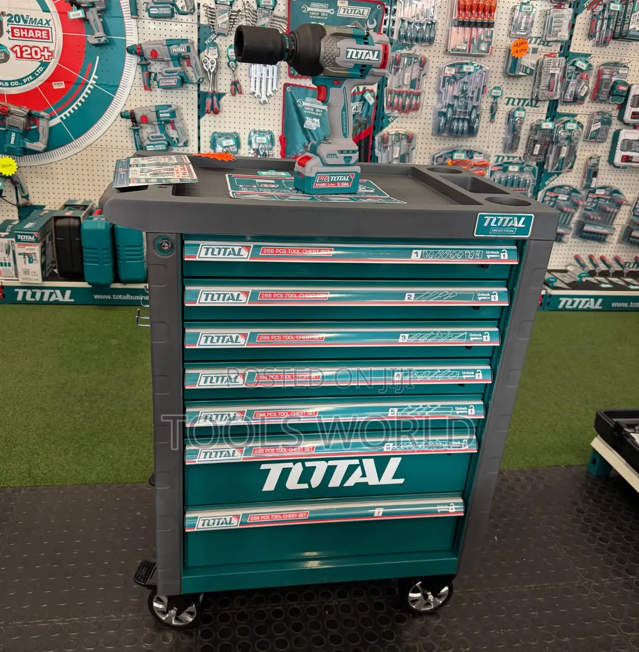 288pcs Tool Chest Set + 3/4” Cordless Impact Wrench (Heavy Duty Kit)